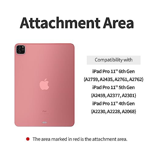 skoko [2pcs 1set Transparent Matte Back Screen Protector Skin Compatible with iPad Pro 11" 2022 2021 2020 Year, Cover, Ultra Thin Case-Friendly, Air Free Function - Image 2