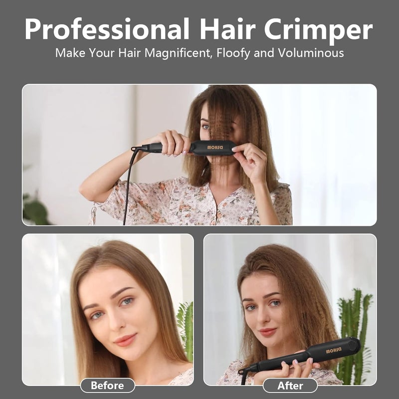 DSHOW Crimping Iron Hair Crimper for Hair Hair Waver Volumizing Crimper with Titanium Ceramic Plates Styling Tools for Women Girls - Image 3