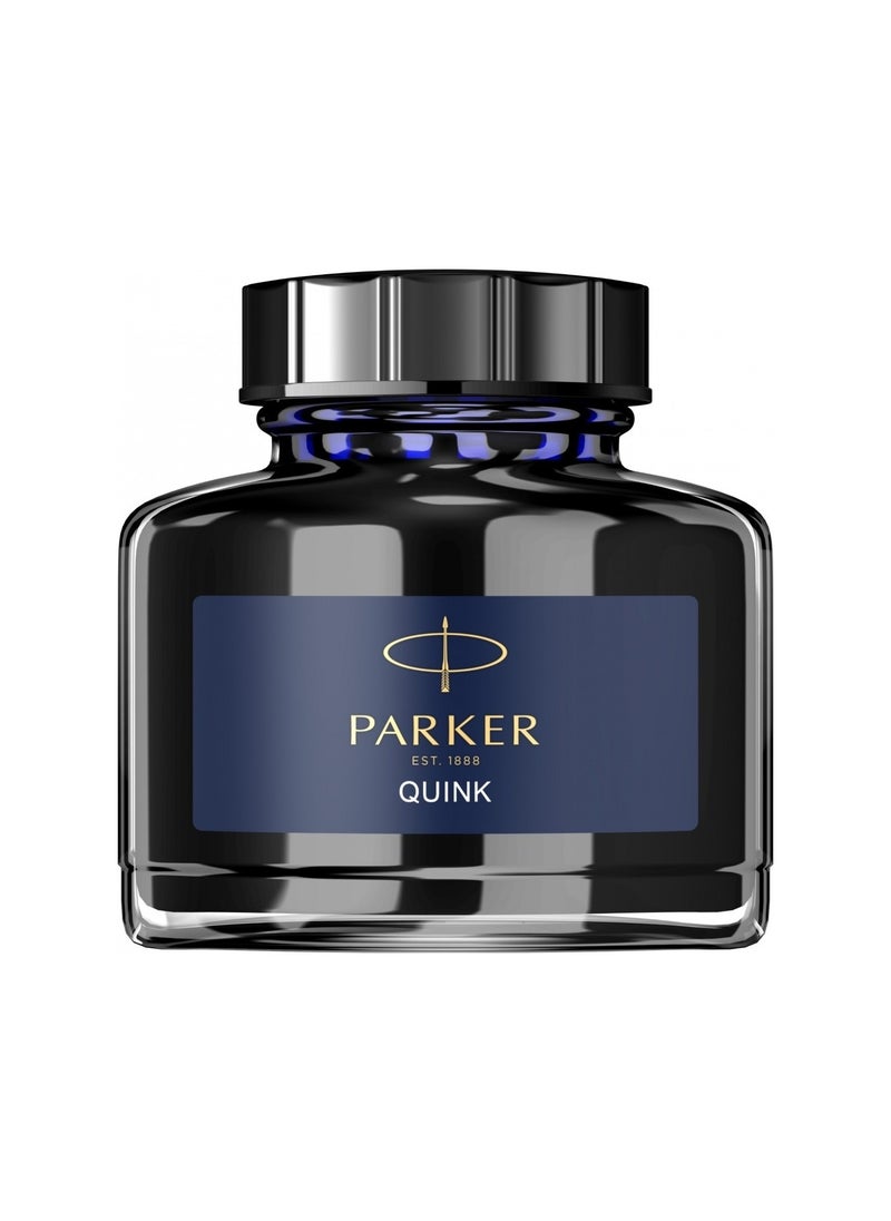 PARKER 1-Piece Quink Fountain Pen Ink Refill Bottle 57ml Content Blue-Black  - Image 1