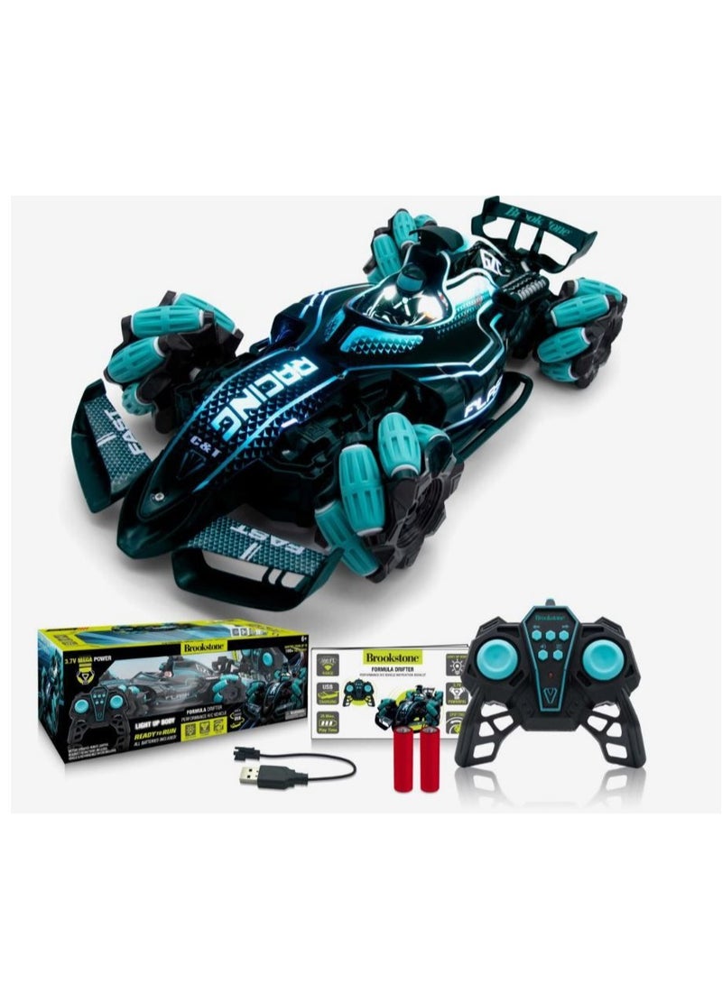 Crazon Musical Smoking Racing Car 2.4G Blue - Image 1