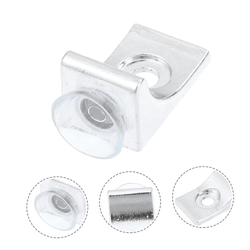 Zinc Alloy Glass Shelf Brackets 10Pcs with Suction Cups for Secure Corner Support Durable Cabinet Shelves Maximum Corrosion Resistance - Image 4