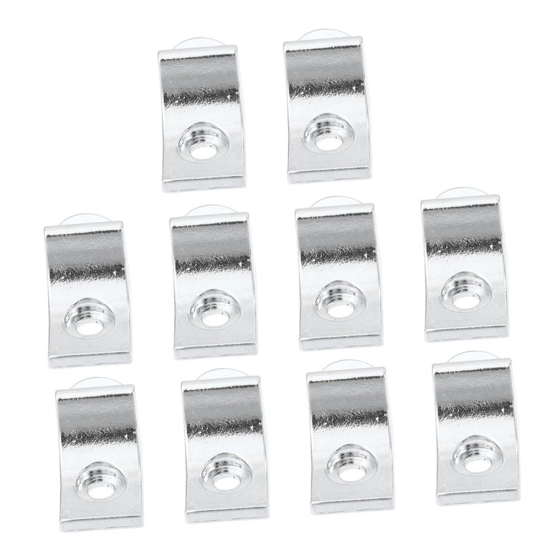 Zinc Alloy Glass Shelf Brackets 10Pcs with Suction Cups for Secure Corner Support Durable Cabinet Shelves Maximum Corrosion Resistance - Image 2