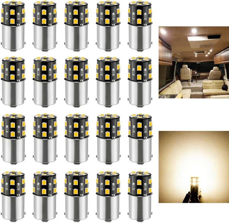 BRISHINE 20PCS 1141 1156 Interior LED Light Bulbs - Image 1