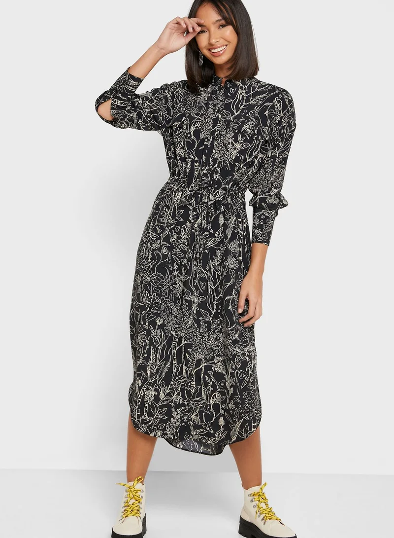 TOPSHOP Sketch Chuck Shirt Dress