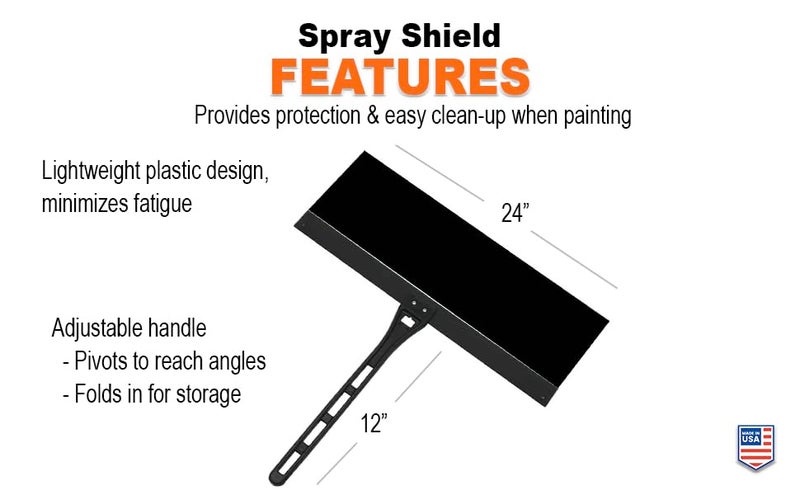 Warner Manufacturing Warner 24" Plastic Spray Shield, 12" Plastic Pivot Handle, 305 - Image 2