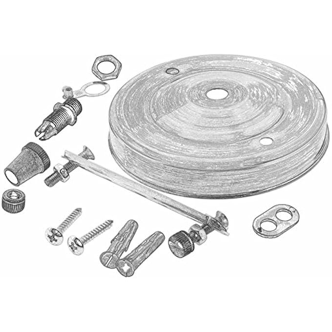 VINTAGE PERIOD STYLED COMPLETE METAL CEILING ROSE WITH NYLON CORD GRIP (FULLY EARTHED) IN BRASS FINISH - Image 3