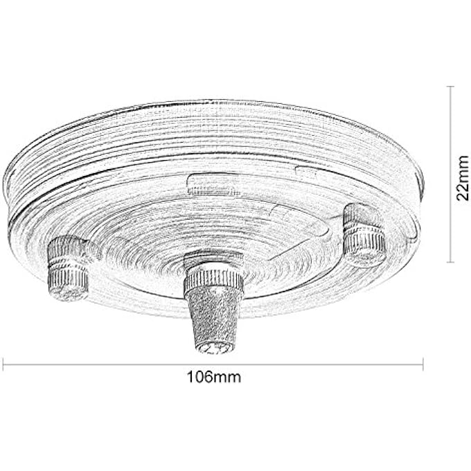 VINTAGE PERIOD STYLED COMPLETE METAL CEILING ROSE WITH NYLON CORD GRIP (FULLY EARTHED) IN BRASS FINISH - Image 2