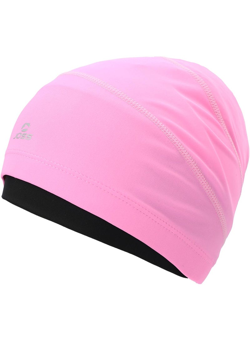Joss Pink Polyamide Swimming Cap  One Size, 2-Layer Design For Long Hair, Creora Highclo Chlorine-Resistant Fibers, Stylish And Durable - Image 1
