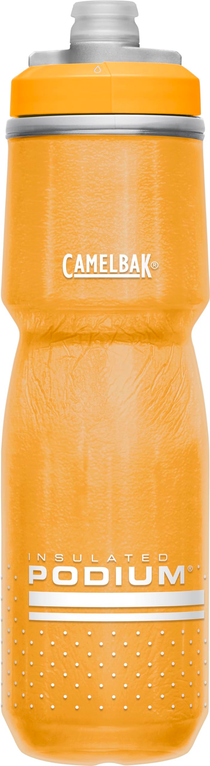 CamelBak Podium Chill Insulated Bike Water Bottle - Easy Squeeze Bottle - Fits Most Bike Cages - 24oz  Orange - Image 4
