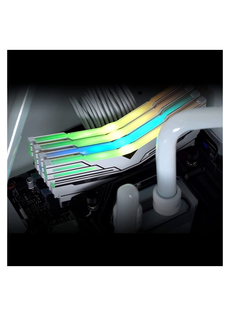 OLOY - OLOy DDR4 RAM 16GB (2x8GB) Warhawk Aura Sync RGB 3600 MHz CL18 1.35V white - Image 1