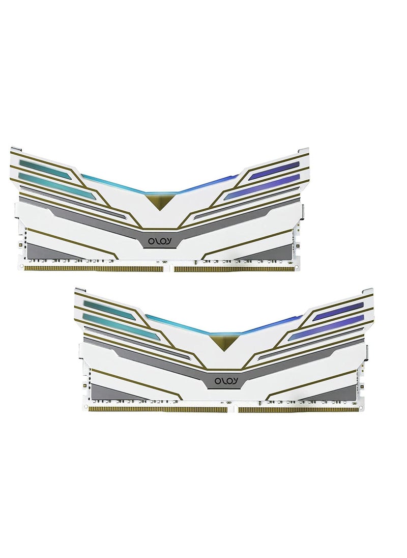 OLOY - OLOy DDR4 RAM 16GB (2x8GB) Warhawk Aura Sync RGB 3600 MHz CL18 1.35V white - Image 1