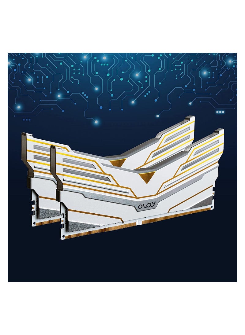 OLOY - OLOy DDR4 RAM 16GB (2x8GB) Warhawk Aura Sync RGB 3600 MHz CL18 1.35V white - Image 1