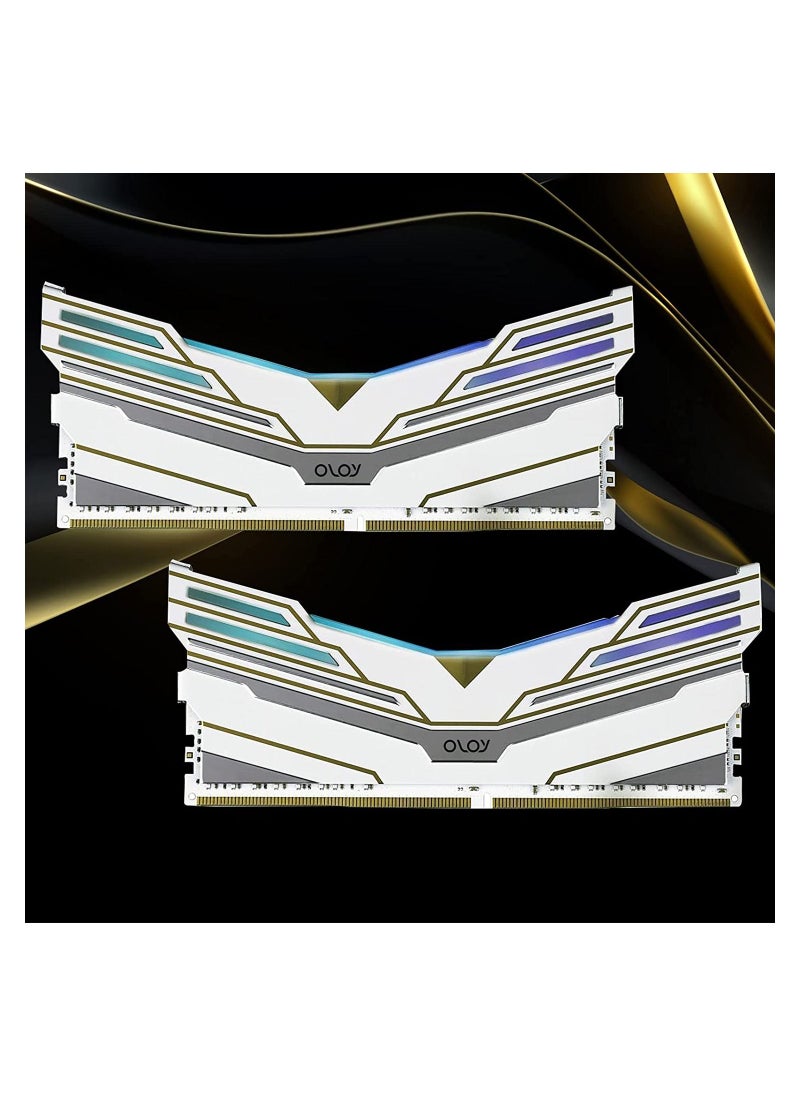 OLOY - OLOy DDR4 RAM 16GB (2x8GB) Warhawk Aura Sync RGB 3600 MHz CL18 1.35V white - Image 1