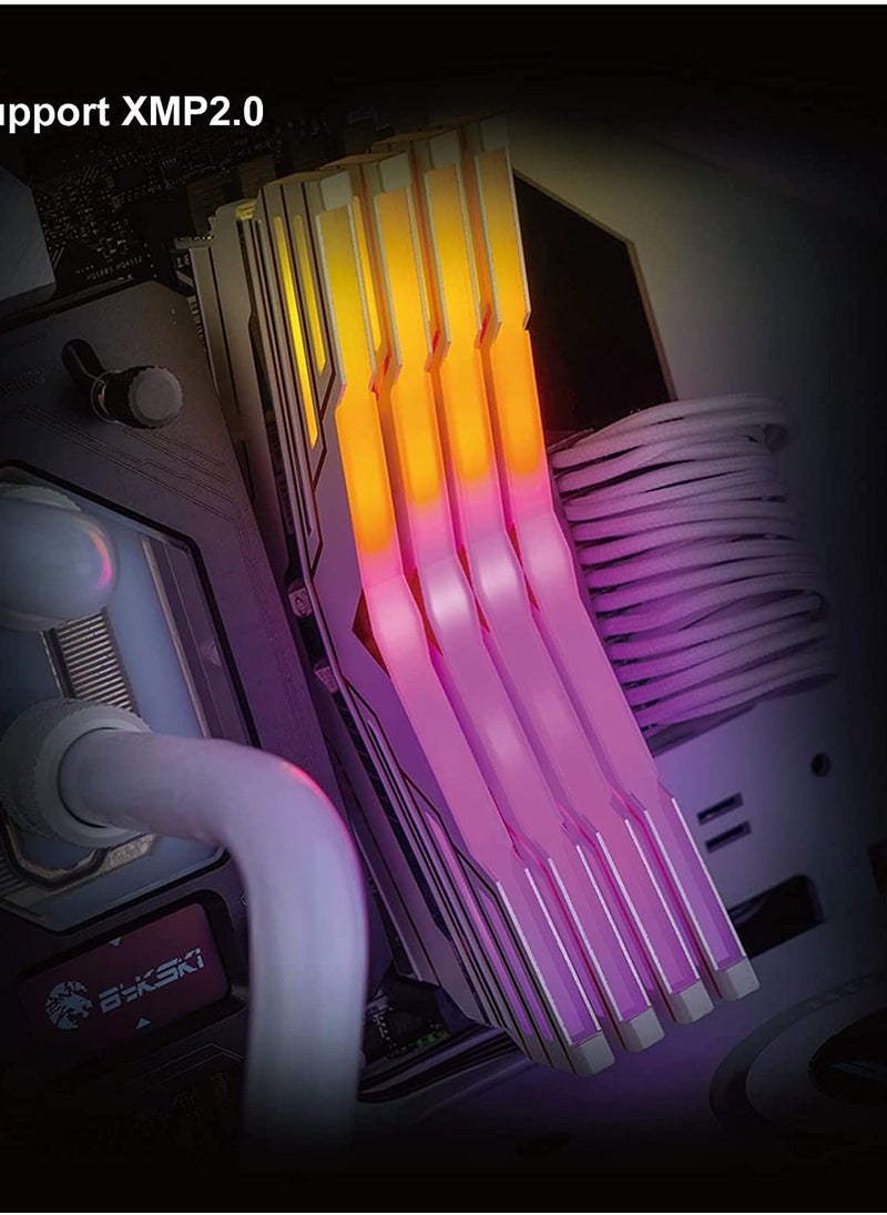 OLOY - OLOy DDR4 RAM 16GB (2x8GB) Warhawk Aura Sync RGB 3600 MHz CL18 1.35V white - Image 1