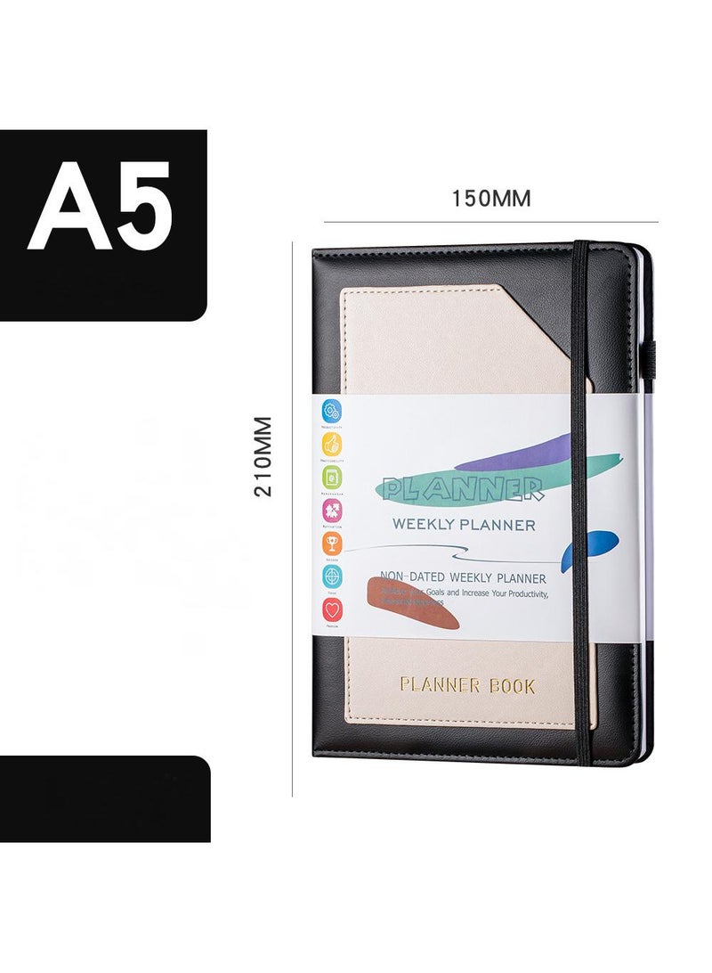 إسكدنيا خطة خطة خطة خطة الأسبوع A5 دفتر الملاحظات ، بما في ذلك 6 ملصقات الخطة - Image 2