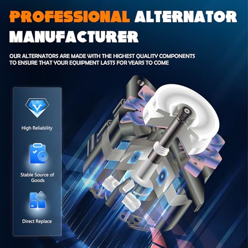 TadaMark New Alternator Fit for 3.5L Infiniti FX35 2003-2008, for Infiniti G35 2003-2006, for Nissan 350Z 2003-2006, for Nissan Pathfinder 2004, 110 Amp 12V CW, Replace# A003TG0191, 11051, 11052, 13900N - Image 2