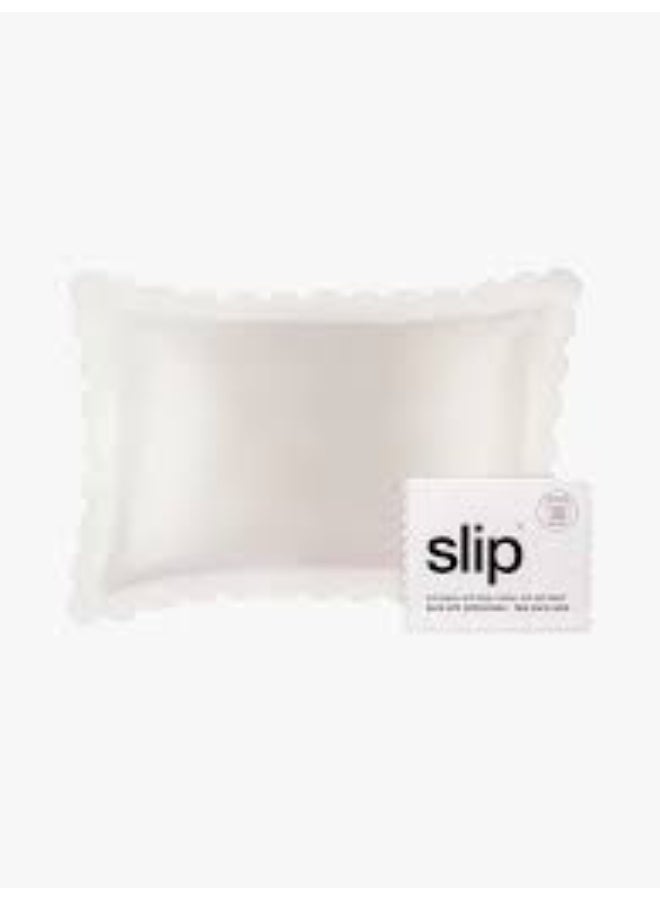 Slip Pure Silk Queen Pillowcase with scalloped edge - white 1 piece - Image 1