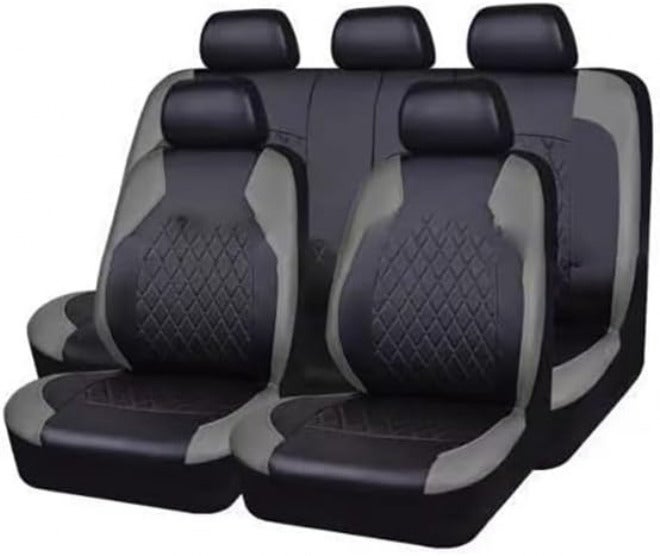 Car Seat Covers Full Set for Mitsubishi Lancer 1973–2017, Automotive Vehicle Protector, Breathable Two-Tone Splicing Design Interior Accessories, Water Resistant Non-Slip,B-Gray - Image 1