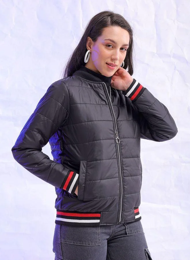 Freehand  Women Regular Fit Solid Puffer Jacket for Women | Best Price UAE