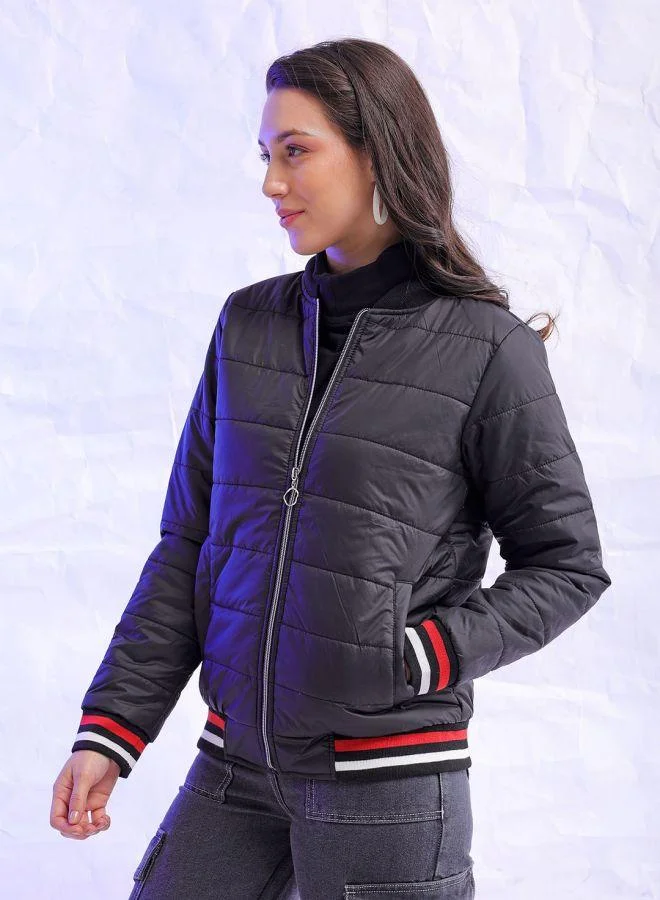 Freehand  Women Regular Fit Solid Puffer Jacket for Women | Best Price UAE
