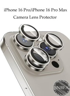 Camera Lens Protector for iPhone 16 Pro and iPhone 16 Pro Max , 9H Tempered Glass Metal Individual Ring Cover, HD Clear, 3-PCS Natural Titanium - pzsku/Z701B80FD9797D83F61F1Z/45/_/1725433758/ae177f54-39d4-4a1a-bc83-c30946ba6628