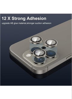 Camera Lens Protector for iPhone 16 Pro and iPhone 16 Pro Max , 9H Tempered Glass Metal Individual Ring Cover, HD Clear, 3-PCS Natural Titanium - pzsku/Z701B80FD9797D83F61F1Z/45/_/1725433814/142f82e2-cb32-4d13-a0da-e25918d2ae33