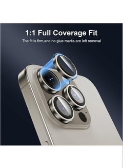 Camera Lens Protector for iPhone 16 Pro and iPhone 16 Pro Max , 9H Tempered Glass Metal Individual Ring Cover, HD Clear, 3-PCS Natural Titanium - pzsku/Z701B80FD9797D83F61F1Z/45/_/1725433991/018b0788-f1c7-47c2-8d9f-6dcd9b30c6a1