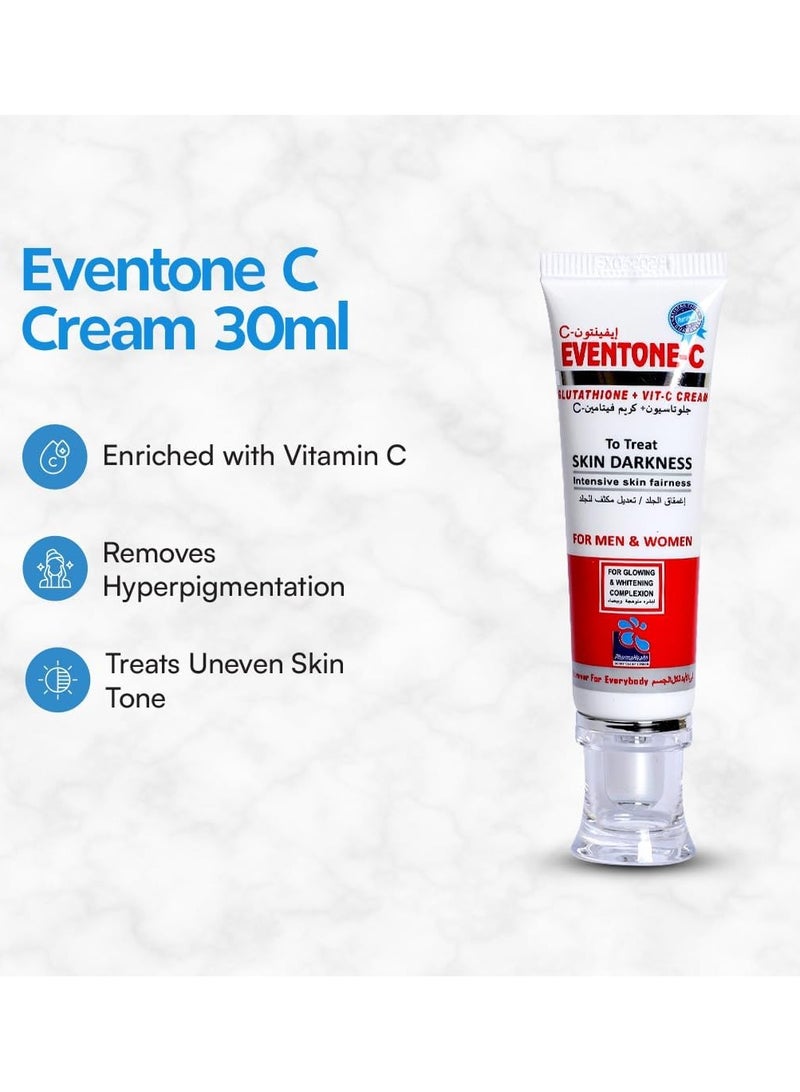 PharmaHealth Eventone-C L-Glutathione + Vitamin C Skin Darkness Treatment Cream For Men and Women (Offer pack 30gx2) - Image 2