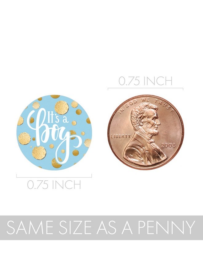 DISTINCTIVS Blue And Gold It'S A Boy Baby Shower Favor Stickers 180 Labels - Image 4