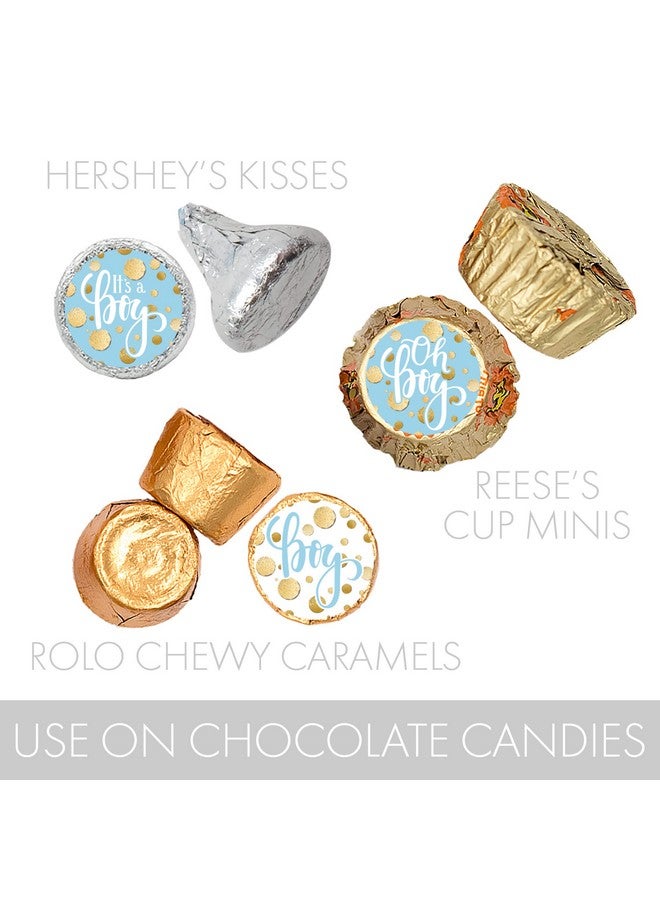 DISTINCTIVS Blue And Gold It'S A Boy Baby Shower Favor Stickers 180 Labels - Image 5
