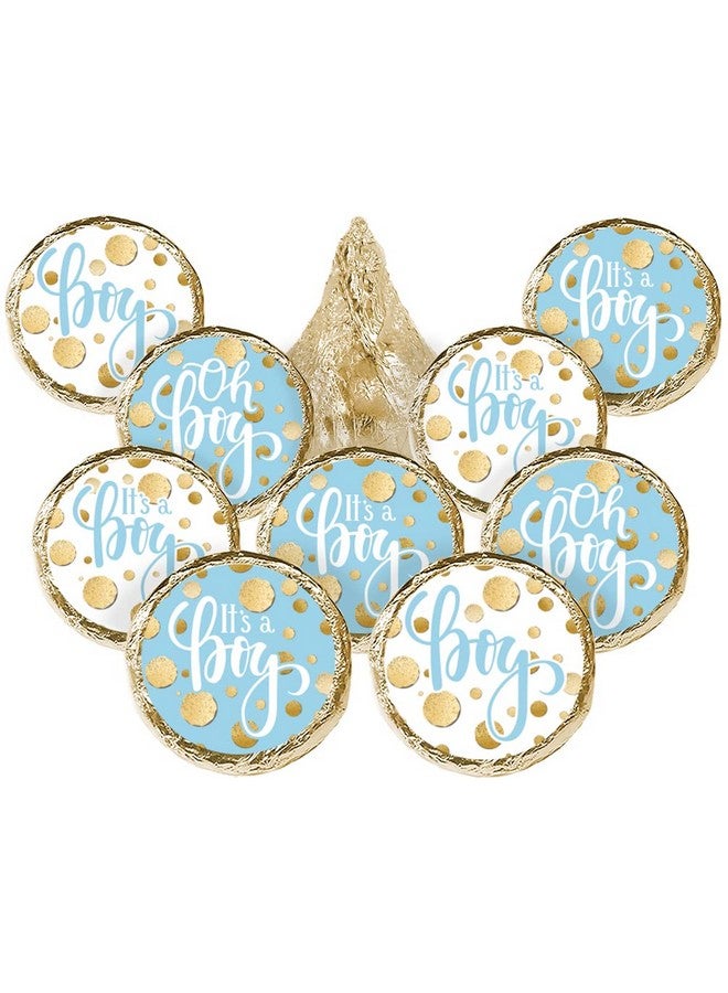 DISTINCTIVS Blue And Gold It'S A Boy Baby Shower Favor Stickers 180 Labels - Image 1