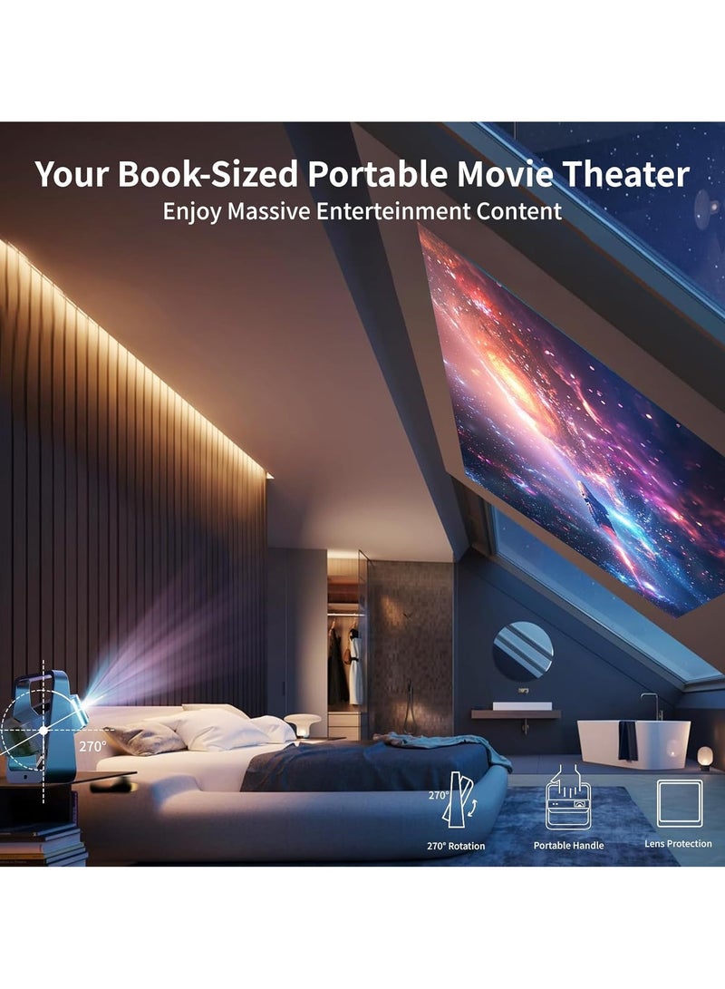 Starwell Projector [Electric focus/Android 13.0] 4K Supported 15000lumens Movie Projector, with WiFi 6 and BT5.2 Video Projector,270° Angle Adjustment Home Theater - Image 5