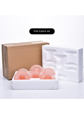 Set Of Three Candlesticks Pink Foam Three-piece Set