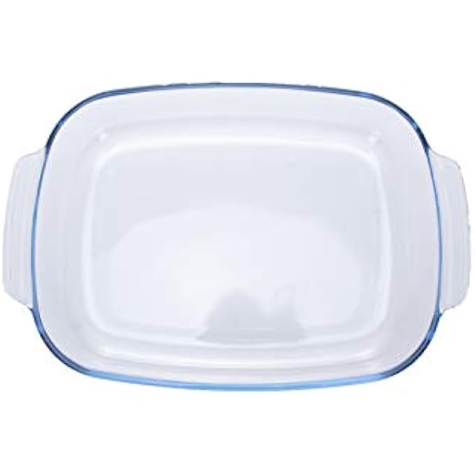 ريحني طبق خبز زجاجي مستطيل مع مقبض 2 لتر زجاج بوروسيليكات شفاف TL2213516 - Image 3