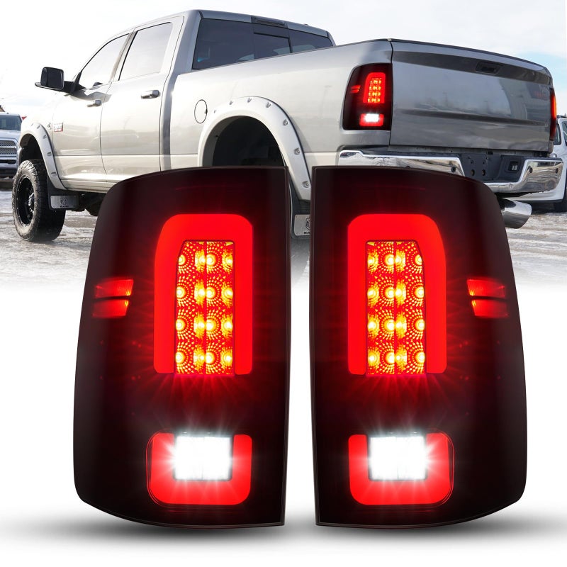 AUTOONE Full LED Ram Tail Light Assembly for 2009 Dodge Ram 1500 20102018 Ram 1500 2500 3500 Driver Passenger Side with Black Smoked Lens Blubs Included AntiUV Dodge Ram Rear Light Assembly