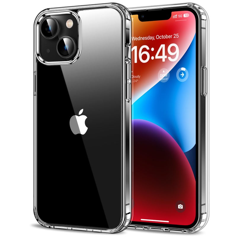 HOOMIL Case for iPhone 14 6.1-Inch, Non-Yellowing, Drop Protection, Anti-Scratch Transparent Hard Back Phone Cover - Crystal Clear - Image 1