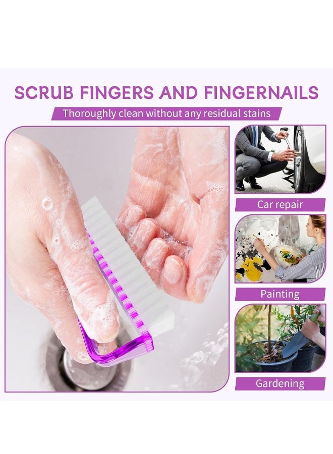 8-Piece Nail Brush Set, Manicure & Pedicure Cleaning Tools for Fingernails & Toenails - Image 2