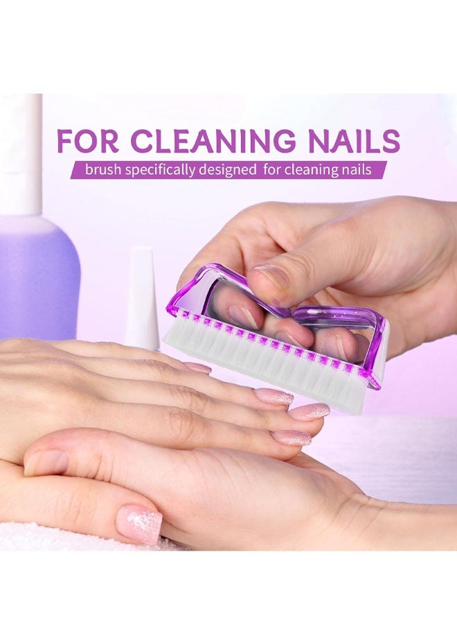 8-Piece Nail Brush Set, Manicure & Pedicure Cleaning Tools for Fingernails & Toenails - Image 3