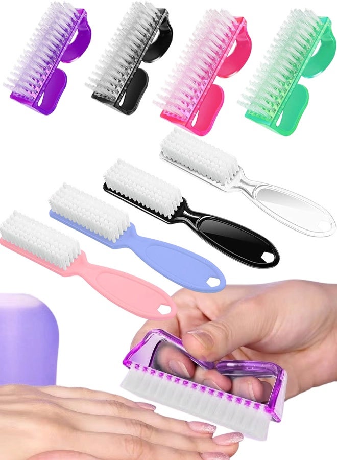 8-Piece Nail Brush Set, Manicure & Pedicure Cleaning Tools for Fingernails & Toenails - Image 1