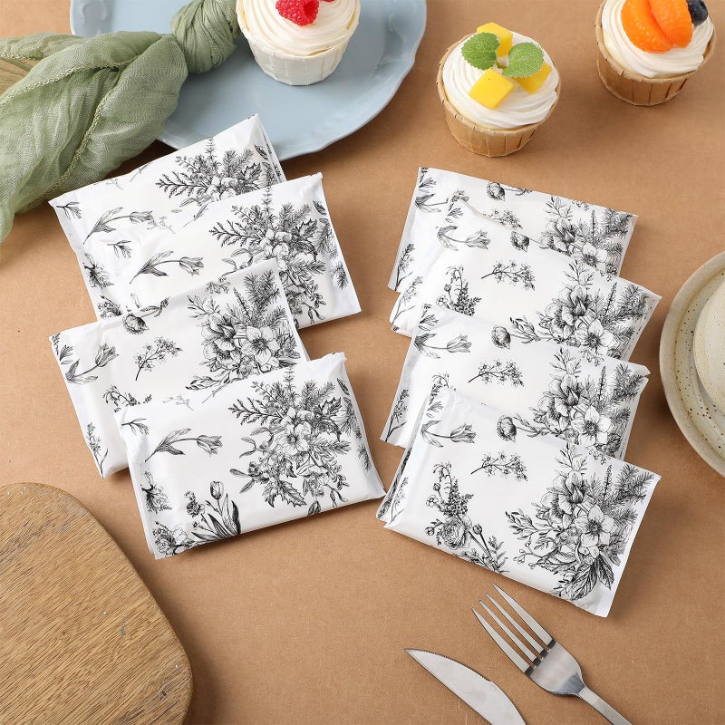 Glenmal 100 Pack Mini Tissue Pack Bulk Pocket Tissues 3 Ply Individual Cleansing Facial Accessories Travel Size for Purse, Car, Guests Baby Shower Wedding Party Favors(Floral) - Image 5