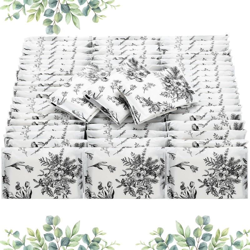 Glenmal 100 Pack Mini Tissue Pack Bulk Pocket Tissues 3 Ply Individual Cleansing Facial Accessories Travel Size for Purse, Car, Guests Baby Shower Wedding Party Favors(Floral) - Image 1