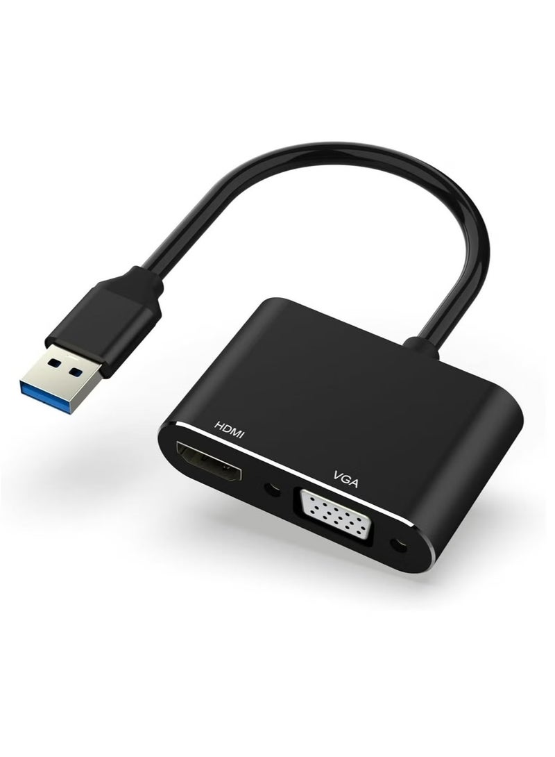TIGER USB to HDMI VGA Adapter – 1080P USB 3.0/2.0 to HDMI VGA Converter, Compatible with Windows, Mac, and Android Devices - Image 1
