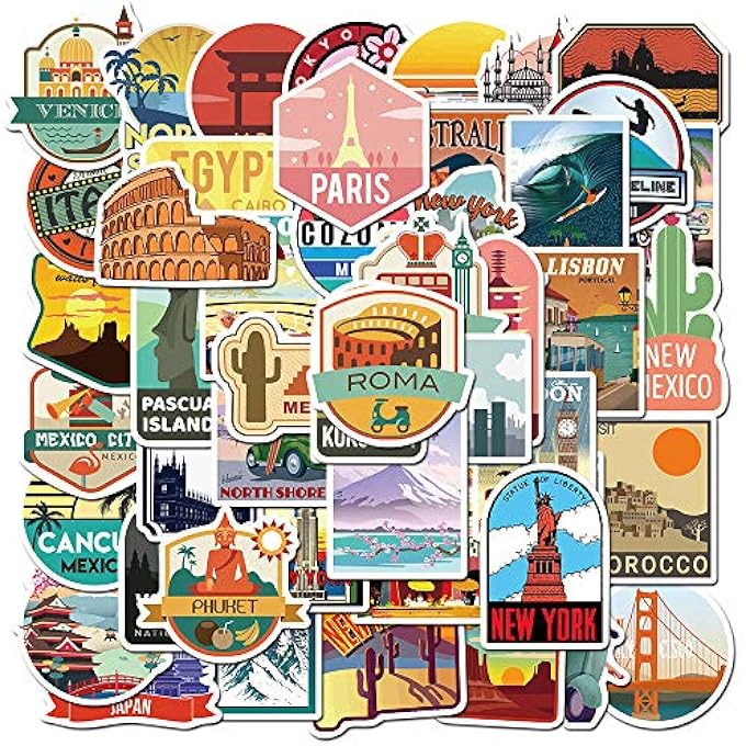 rayihni 50 PCS BEAUTIFUL STICKERS AESTHETIC WATERPROF VINYL STICKER FOR LAPTOP WATER BOTTLE HARD HAT SKATEBOARD ADULTS KIDS TEENS GIRLS BOYS - Image 1