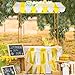 Tioncy 6 Pcs Fresh Lemonade Stand Kits Hut Decor Without Table Include Shelf Banner Roof Pennant Table Skirt for Photo Props Outdoor Lemon Themed Party Decor Desk Is Not Included - Image 3