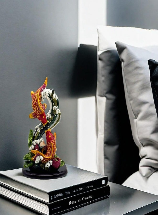 SHTWX Chinese Feng Shui Fish Statue Sculpture Frgurine Good Lucky Gift for FengShui Lover Desktop Display Decorative Decoration - Image 4