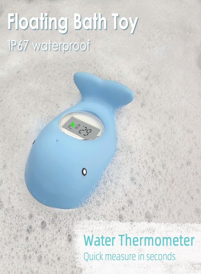 IOG Baby Bath Tub Thermometer - Bathtub Water Thermometer with Room Temperature - Safety Floating Whale Bathtub Toy - New Upgraded Mute Flashing Alert, Gift for Mom Newborn Infant - Image 3