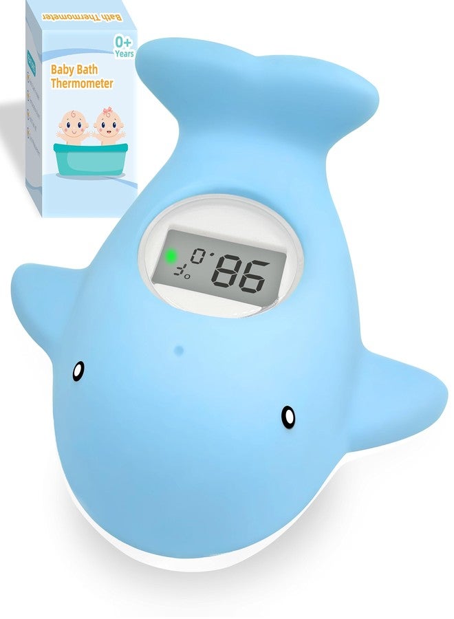 IOG Baby Bath Tub Thermometer - Bathtub Water Thermometer with Room Temperature - Safety Floating Whale Bathtub Toy - New Upgraded Mute Flashing Alert, Gift for Mom Newborn Infant - Image 1