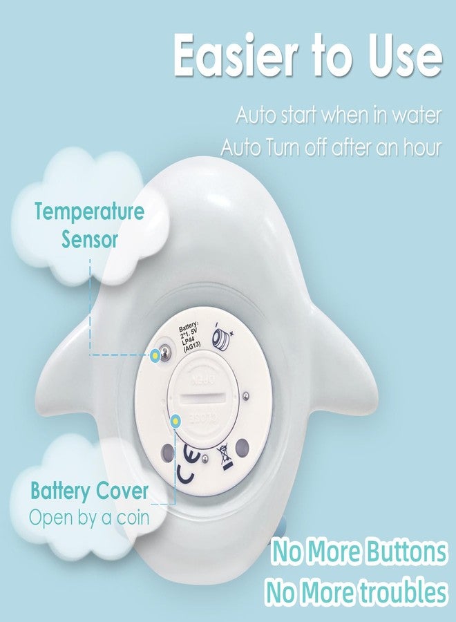 IOG Baby Bath Tub Thermometer - Bathtub Water Thermometer with Room Temperature - Safety Floating Whale Bathtub Toy - New Upgraded Mute Flashing Alert, Gift for Mom Newborn Infant - Image 5