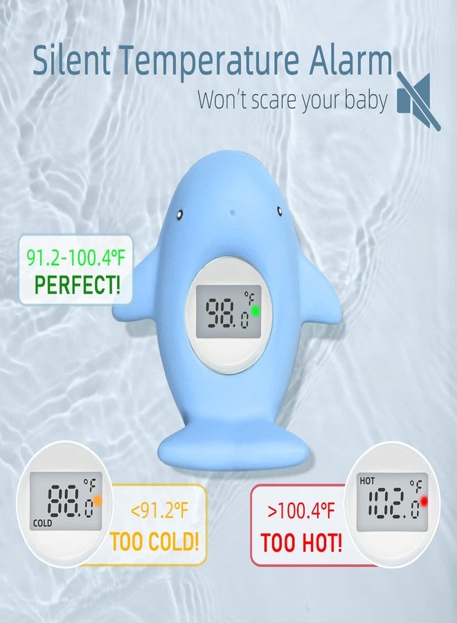 IOG Baby Bath Tub Thermometer - Bathtub Water Thermometer with Room Temperature - Safety Floating Whale Bathtub Toy - New Upgraded Mute Flashing Alert, Gift for Mom Newborn Infant - Image 2