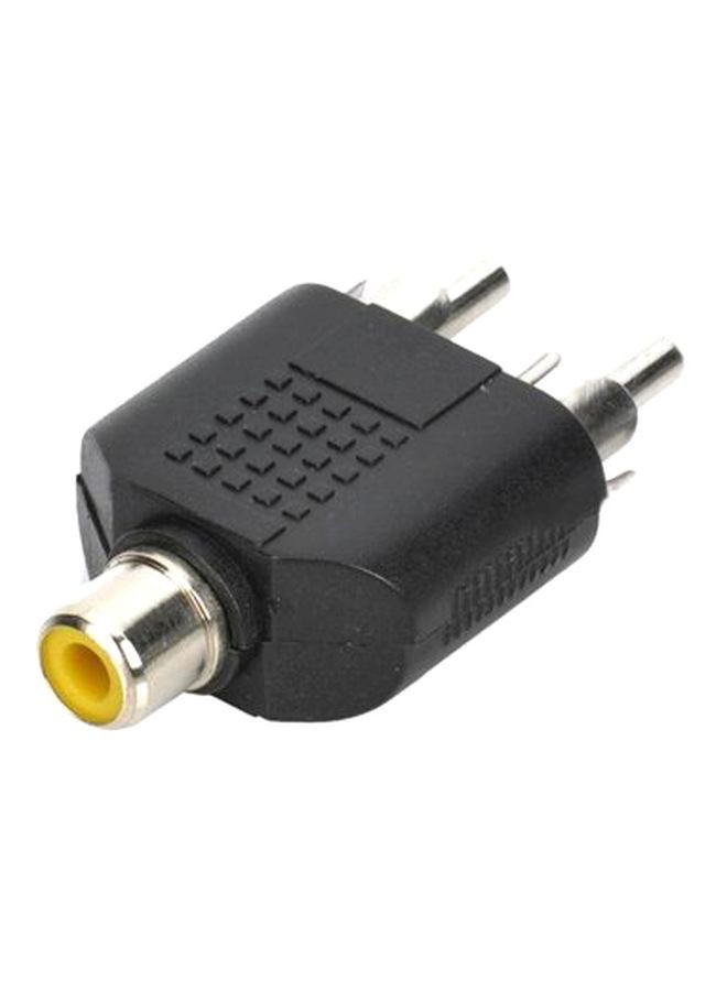 NIBEMINENT 100-Piece RCA Female To Dual Male Splitter Adapter Set Black/Silver 